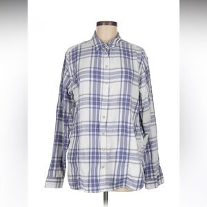 JACHS Girlfriend Plaid Long Sleeve Button Snap Shirt OR Shacket S